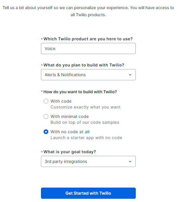 Twilio Tell us a bit About Yourself