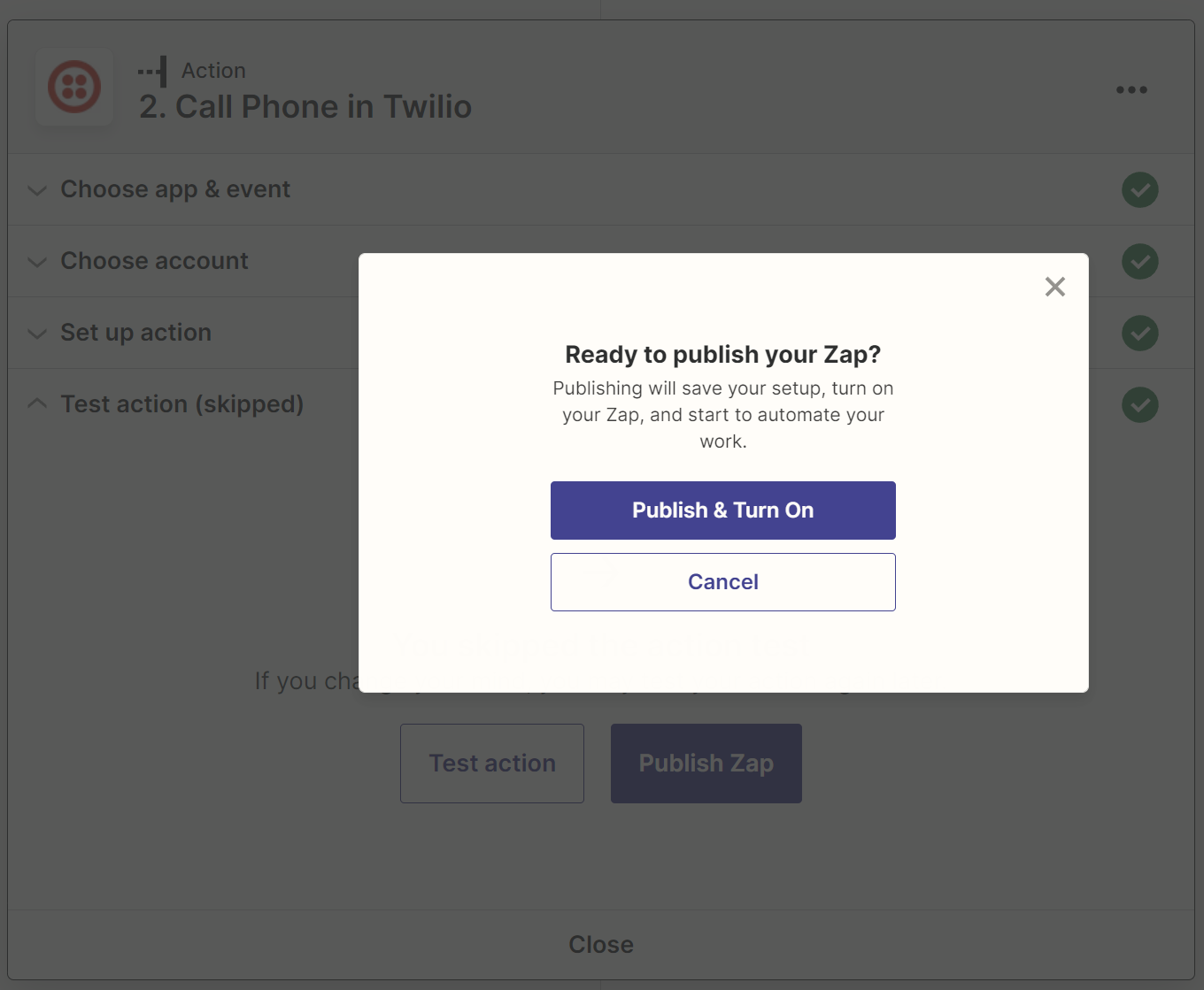 Zapier Zap Publish Zap