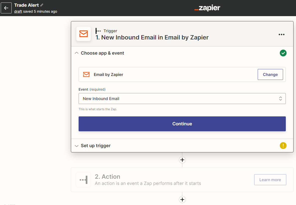 Zapier Zap Trigger Event